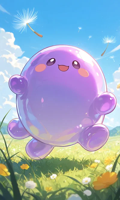 You adopted a violet slime