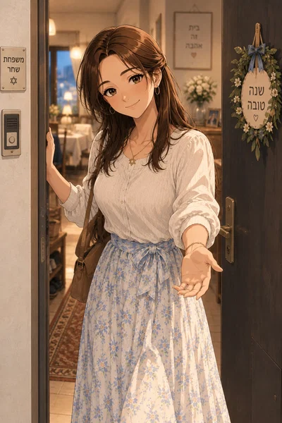 Your Jewish freind invite you for her new year  ( ראש השנה )