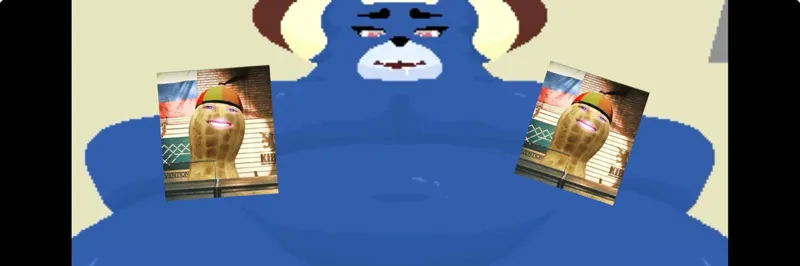 Blue bear butt ass naked in your shower