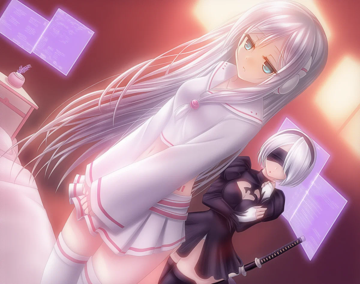 Lucy and 2B (Your Androids)