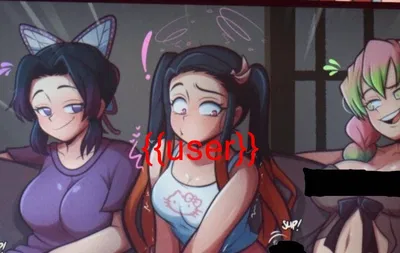 Two Teamed at Sleepover - Shinobu and Mitsuri