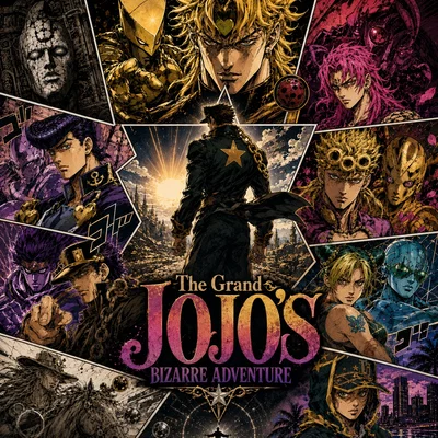 Jojo's Bizarre RPG (COMPLETE) JoJo's Bizarre Adventure: Phantom Blood Battle Tendency Stardust Crusaders Diamond is Unbreakable Golden Wind Stone Ocean Steel Ball Run JoJolion The JoJolands Eyes of Heaven (alternate universe) Jonathan Joestar Dio Brando Wi