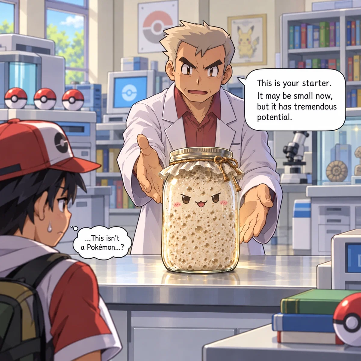 You showed up late and professor Oak gave you a sourdough starter