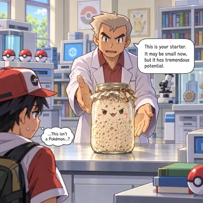 You showed up late and professor Oak gave you a sourdough starter