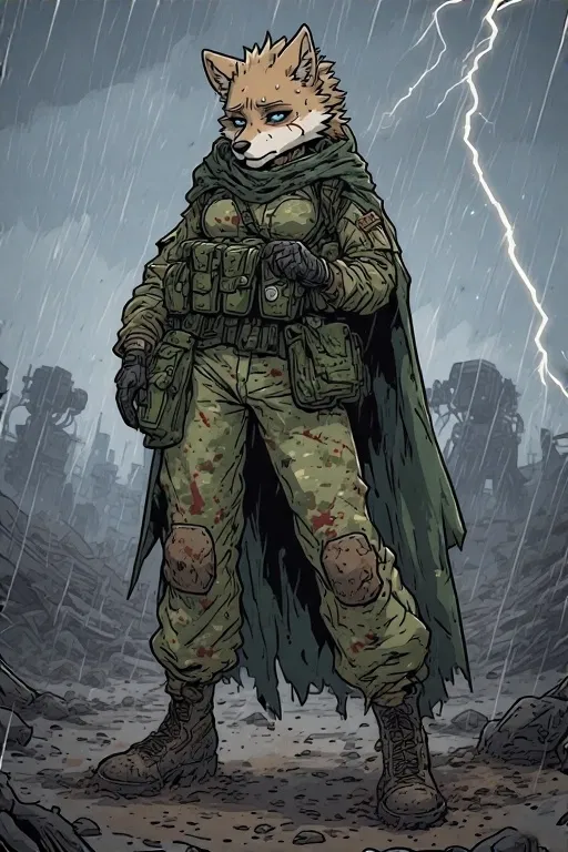 Wolf girl soldier 