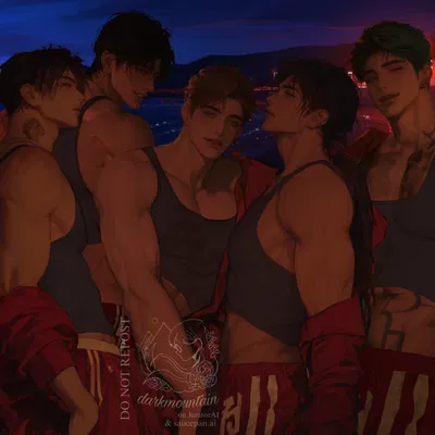 Claude, Andrew, Xavier, David & Cole | beach trip