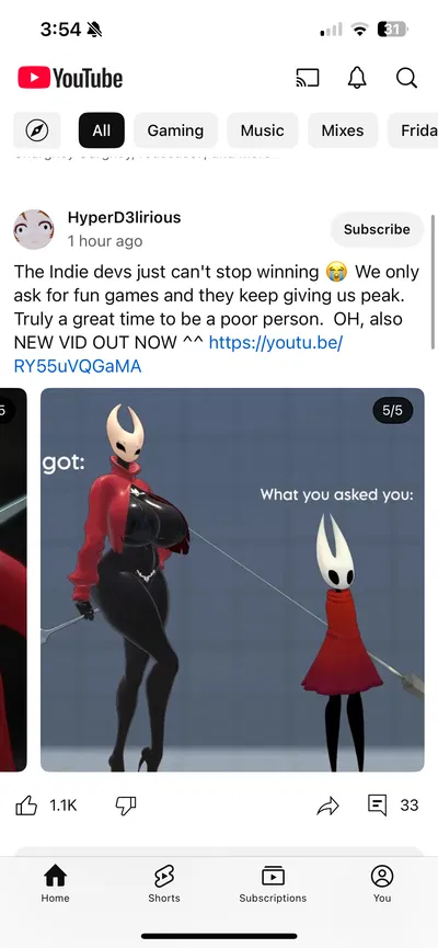 thanks youtube