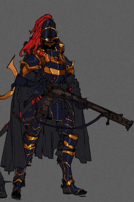 Lucifer Black guardswoman 