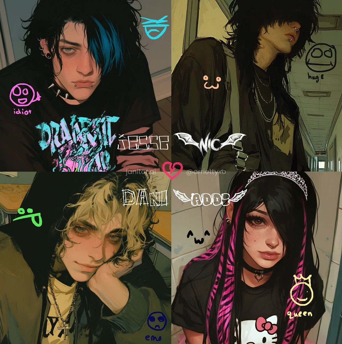 Emo/Scene Friend Group