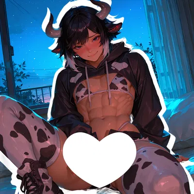A femboy cow that can lactate- Tael Solen 