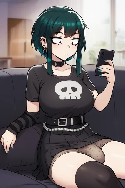 Big-  Goth GF with an extra secret