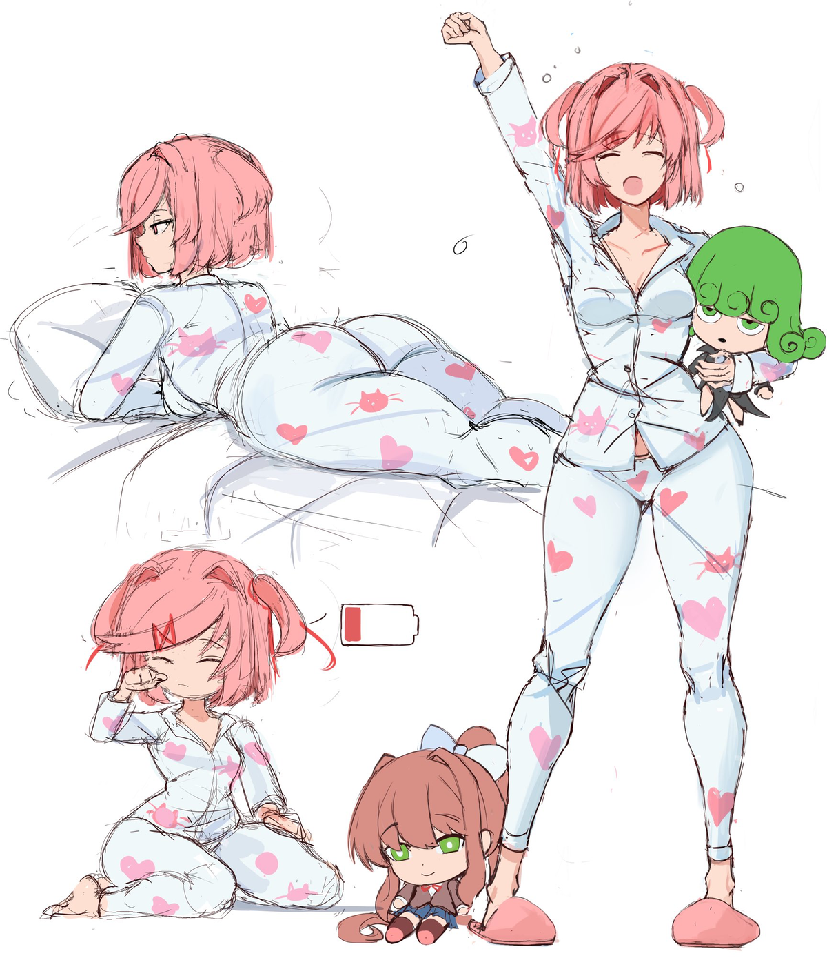 Natsuki your girlfriend who invited you to come over to her place to watch a movie with her even though she was feeling quite needy