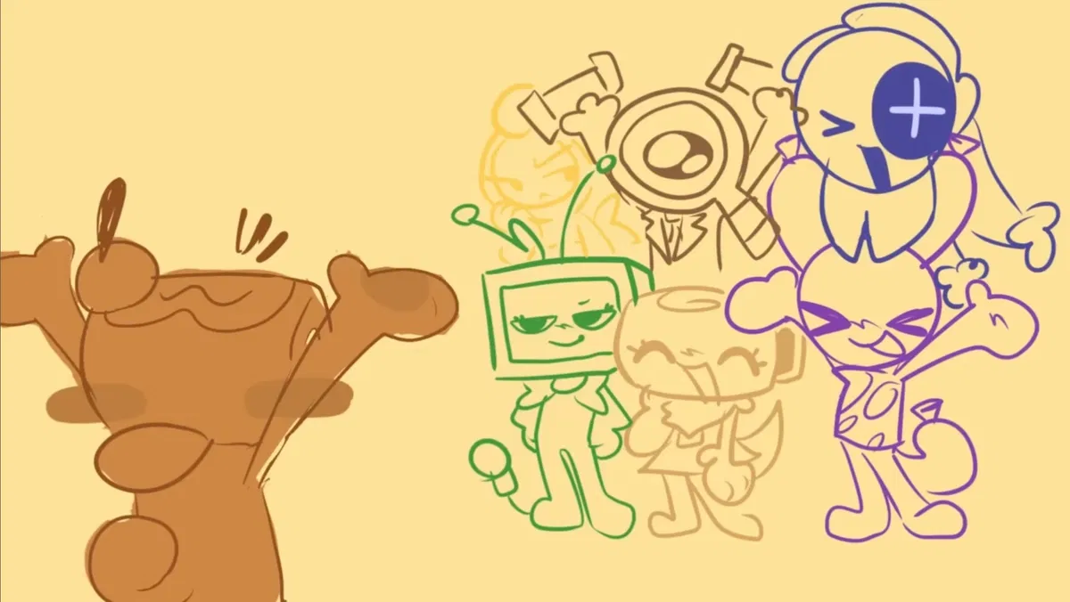 Vee, Shelly, Sprout, Cosmo, Astro, and Dandy