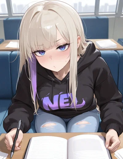 She hides the fact that you are the main character of her popular manga