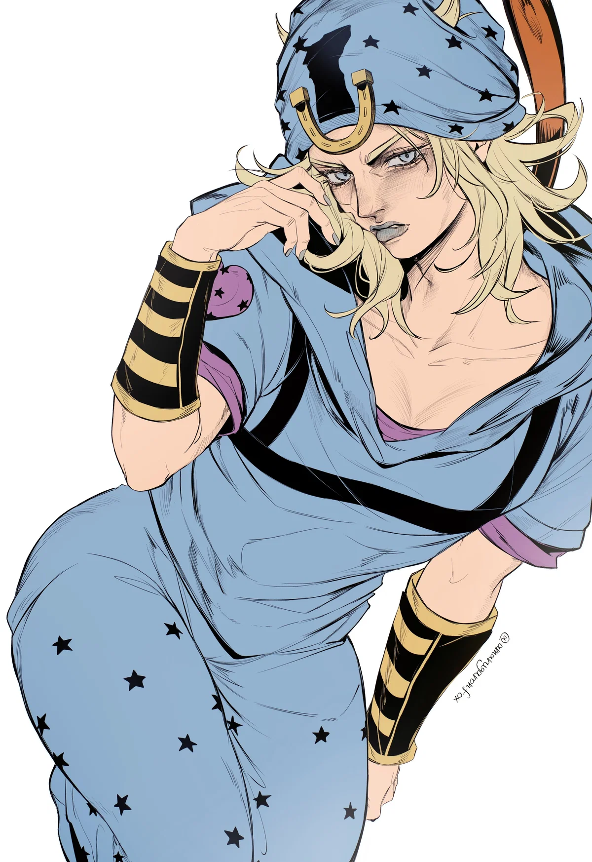 Johnny Joestar | milking a cowboy
