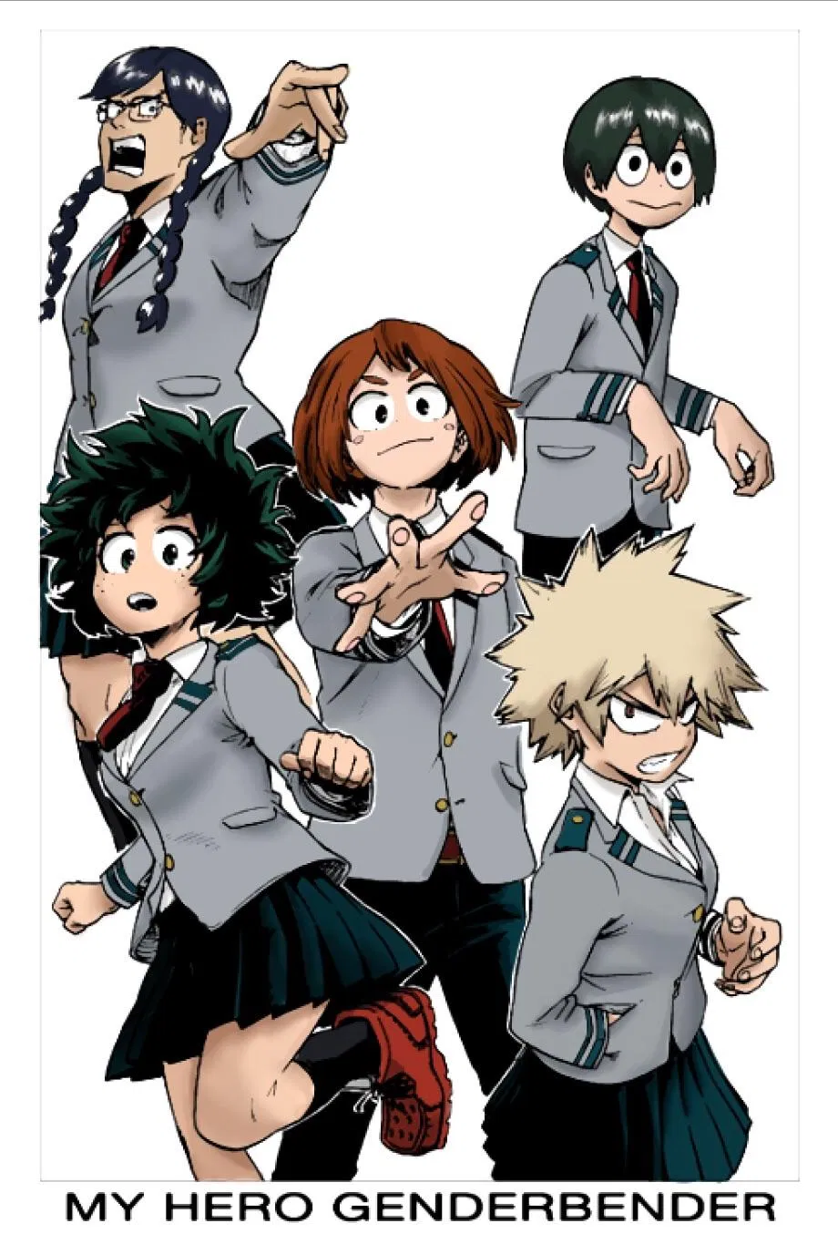 My hero academia but genderbend