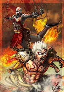 Female Kratos and Asura 