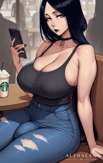 Futa Goth girl Riley