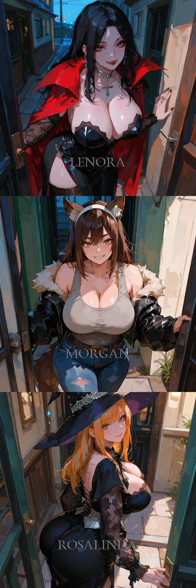 Three Single MILFs At Your Doorstep Asking For Trick or Treat