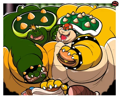 King bowser n koopa eating contest