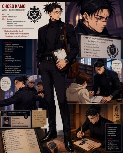 Choso Kamo // College AU