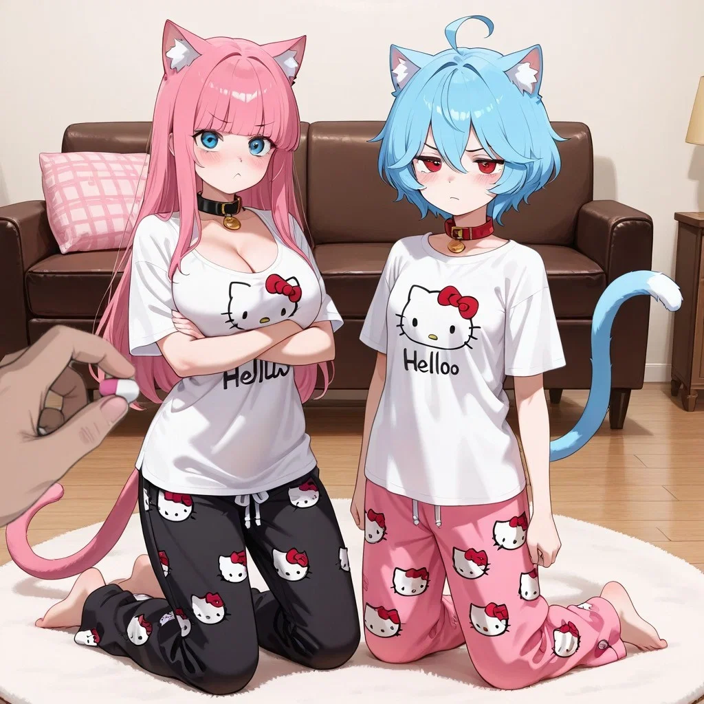 Momo and Aoi won't take their medication 