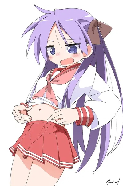 Kagami thinks she's getting fatter