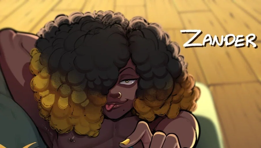 Zander | naked on the sofa