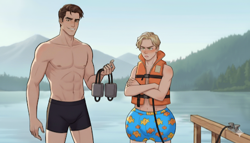 Cassian Marwood and Beau Caroway | Psycho(logist) Daddy's Lakehouse Swimming Alt