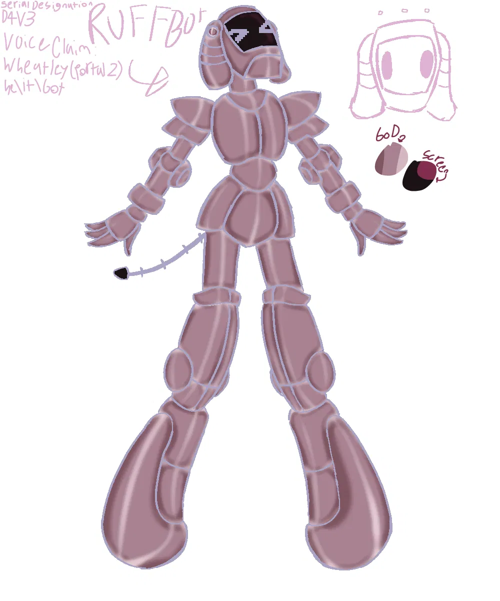 ruffbot, serial designation D4V3 [my date everything oc !]