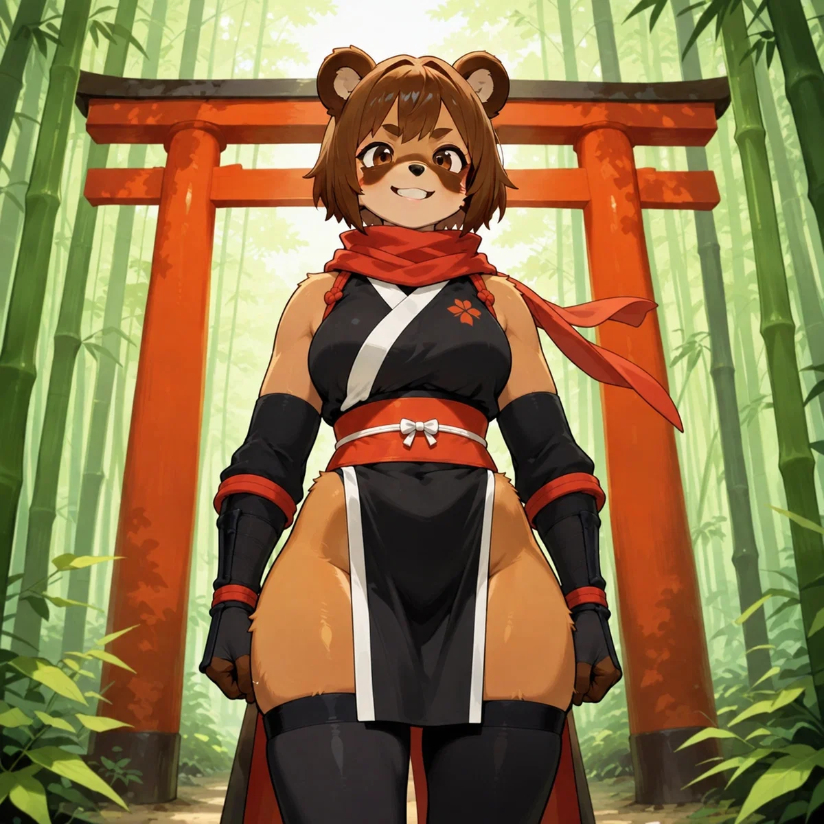 Exploring the old Bamboo Forest, you didn't expect to encounter one of the last Shinobi Tanuki | Junko [OC]
