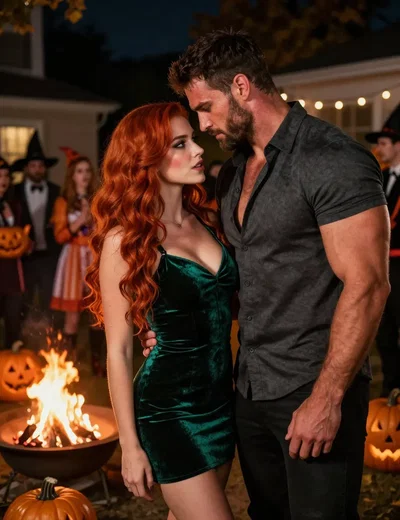 At a lively Halloween street party, the neighborhood's alpha bachelor moves on your gorgeous wife.