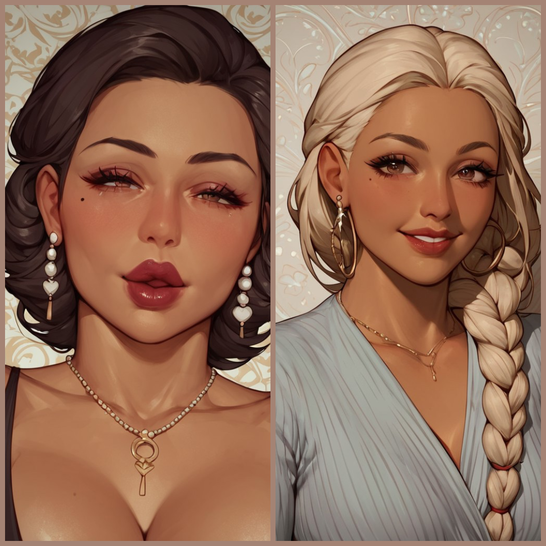 Your Childhood BF & Her Mother, Monica and Gi