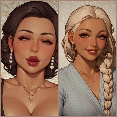 Your Childhood BF & Her Mother, Monica and Gi