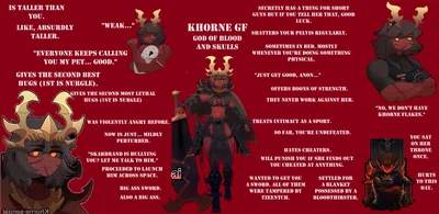 Khorne (Your very bloodthirsty girlfriend) 