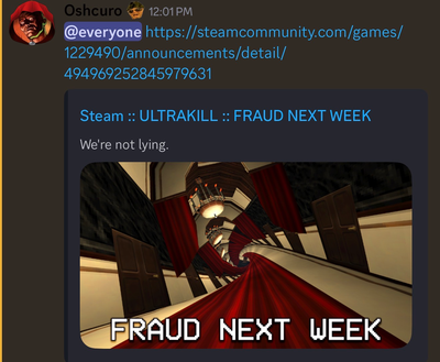 FRAUD NEXT SATURDAY