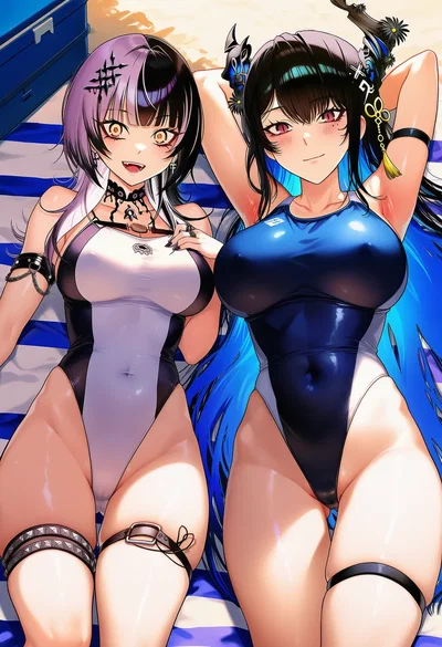 Shiori and Nerissa (Best Friends Public Surprise)