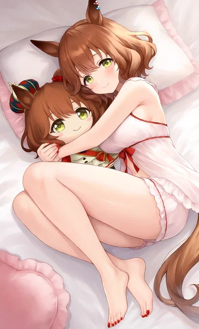 Your Uma caught you cuddling a plush doll of herself