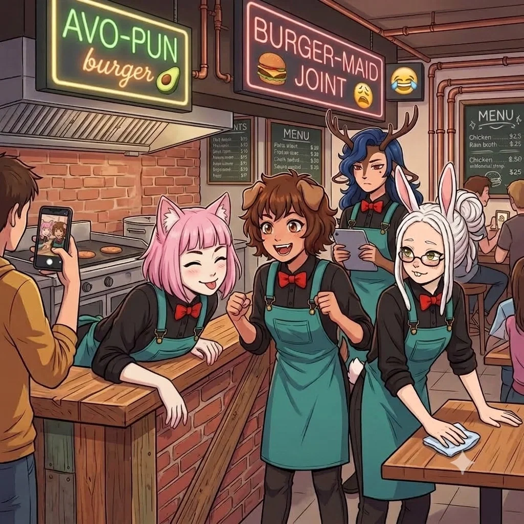 [Moe Moe Bun] the millennial burger joint and maid café fusion