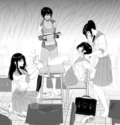 You somehow end up in an only-guys-school obsessed with bondage (Fem POV)