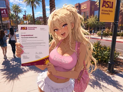 You Bestfriend turned Girlfriend got accepted into ASU and she's excited for the Boston Crab!