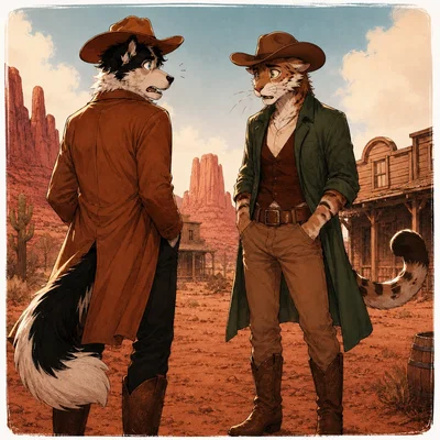 Colter Briggs & Hank Allister (Bob Cat & Border Collie Cowboys)