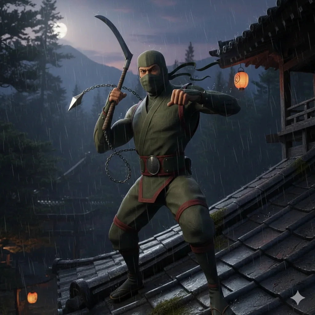 Kusarigama (Chain-sickle) [Nanashi Ninja Series Part-12] 