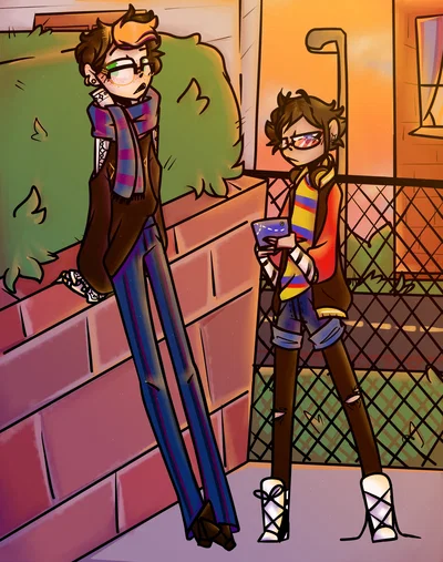 Eridan Ampora, Karkat Vantas, and Sollux Captor (human!)