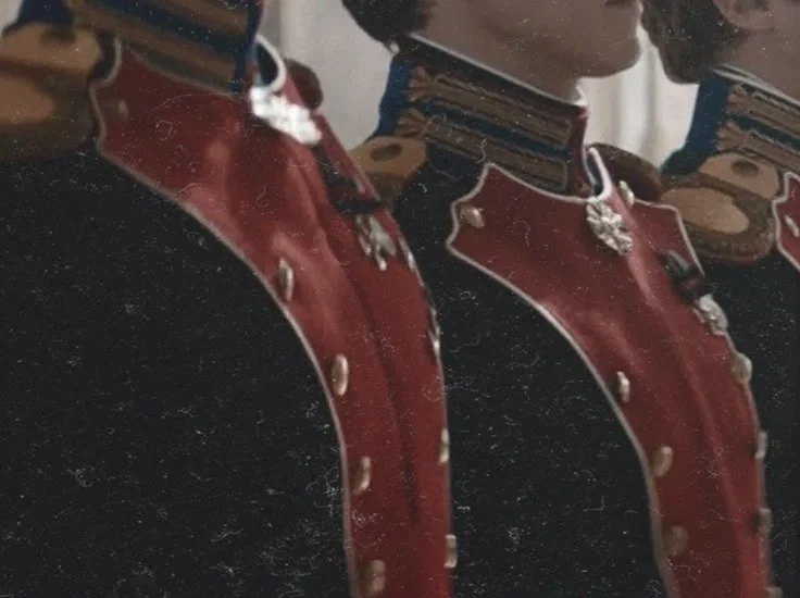 A soldier at a dinner party