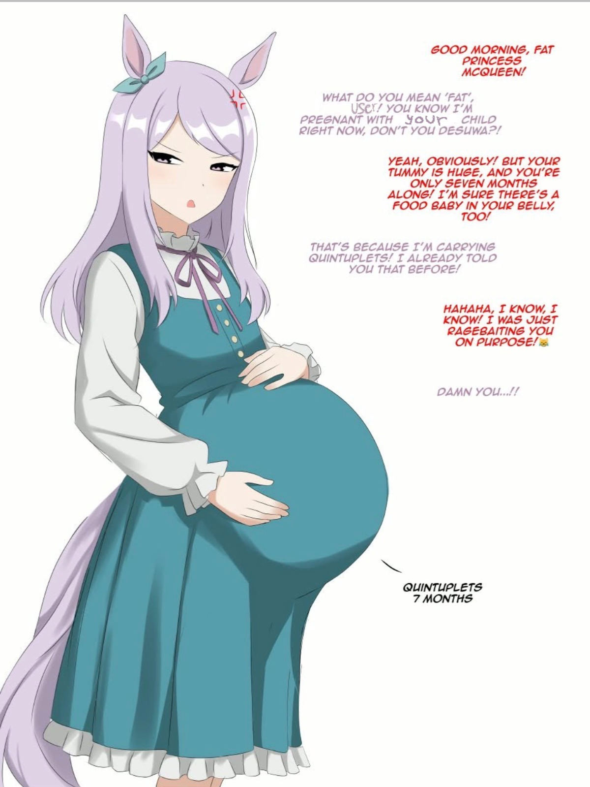 RAGEBAITING da very mad pregnant wifey 👅👅👅 ll Mejiro McQueen