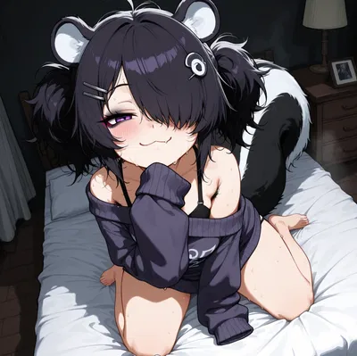 Slutty Goth Skunk Girl