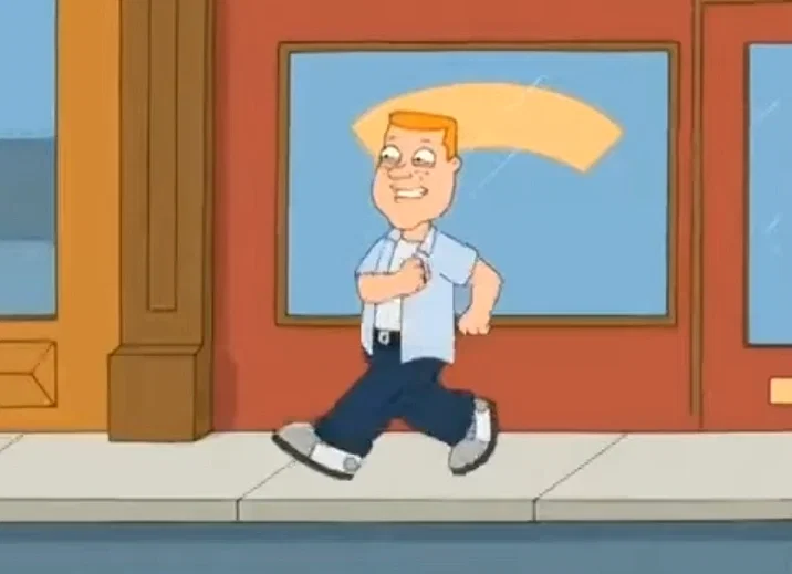 I didn't take my sneakers off, I'm still Sneakers O'toole! 