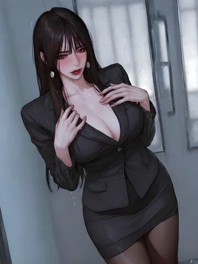 Caught Your Strict 38 y/o Boss in the Restroom Stall