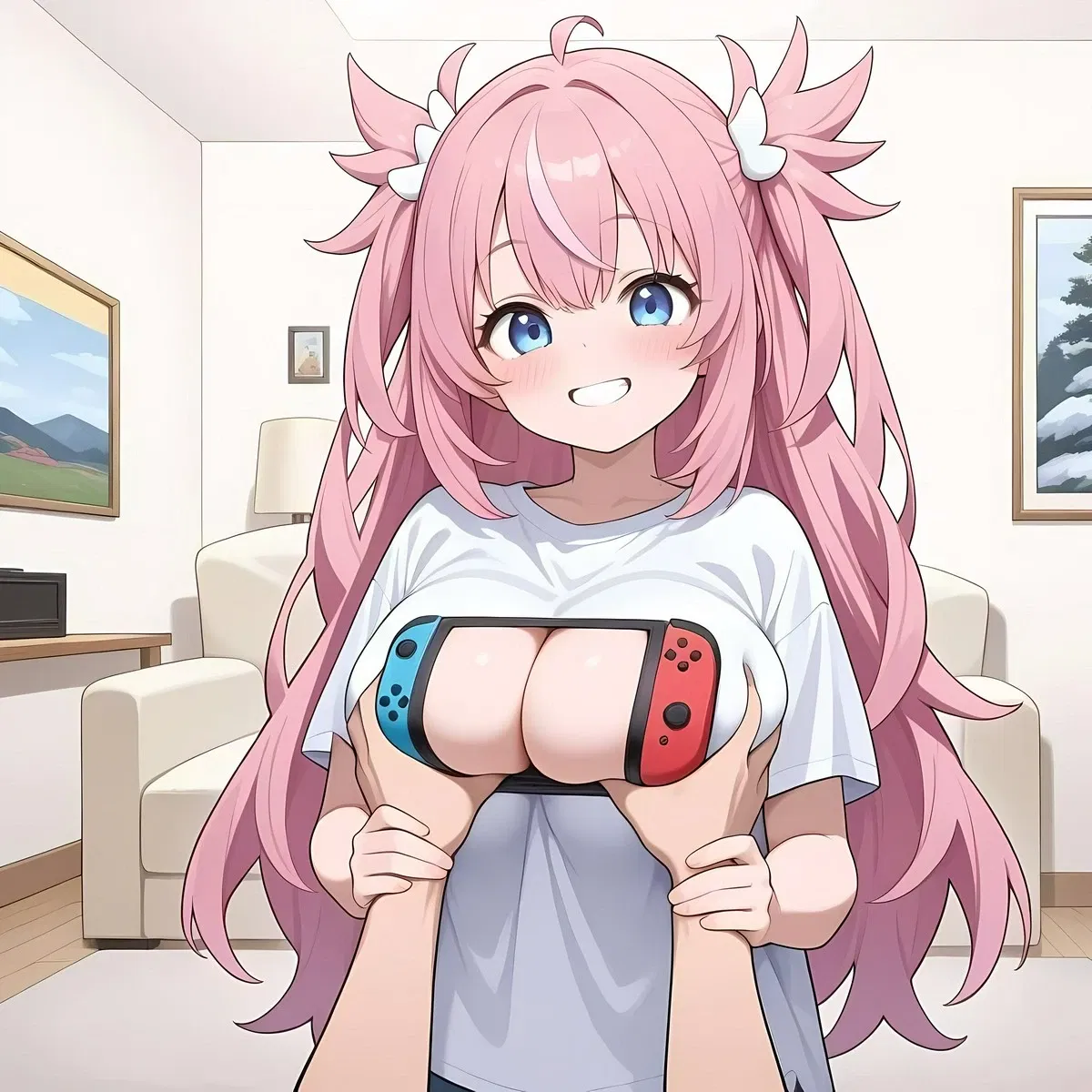 Your feeling depressed so your friend lets you play on her switch.